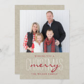 Moderne Rustikale Weihnachtskarte Feiertagskarte (Vorne/Hinten)