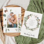 Moderne Rustikale Weihnachtskarten Dankeskarte