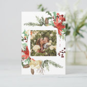 Moderne Rustikale Weihnachtskarten Dankeskarte (Stehend Vorderseite)