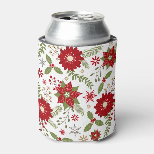 moderne rustikale Weihnachtszeit-Blume Dosenkühler (Kanne Vorderseite)