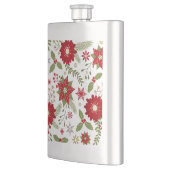 moderne rustikale Weihnachtszeit-Blume Flachmann (Links)