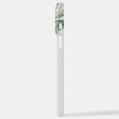 Moderne rustikale weiße Elfenbeinblume iPhone Hülle (Linke Seite)