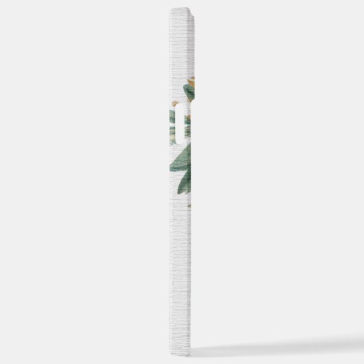 Moderne rustikale weiße Elfenbeinblume iPhone Hülle (Rechte Seite)