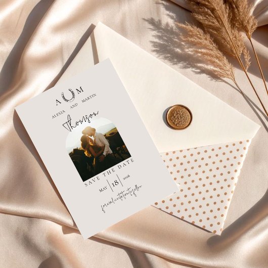 Moderne Rustikale Western-Foto-Themen-Hochzeit Save The Date