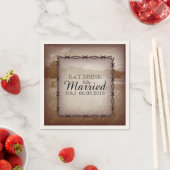 moderne rustikale Western Hochzeit Serviette (Beispiel)