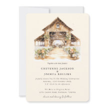 Moderne Rustikale Western Hochzeitseinladung