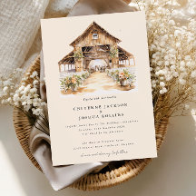 Moderne Rustikale Western Hochzeitseinladung