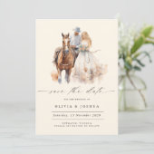 Moderne rustikale westliche Save-the-Date Save The Date (Stehend Vorderseite)