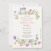 Moderne rustikale Wildblume Grenzübergang Brautpar Einladung (Vorderseite)