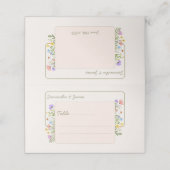 Moderne Rustikale Wildblume Hochzeit Platzkarte (Außenseite Aufgefaltet)