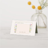 Moderne Rustikale Wildblume Hochzeit Platzkarte (Rückseite)
