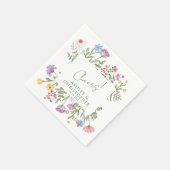 Moderne rustikale Wildblume Serviette (Ecke)