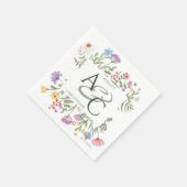 Moderne rustikale Wildblume Serviette (Ecke)