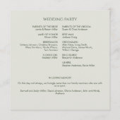 Moderne Rustikale Wildblume Soft Sage Wedding Programm (Rückseite)