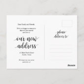 Moderne rustikale, wir haben uns bewegt, Adresse A Postkarte (Rückseite)