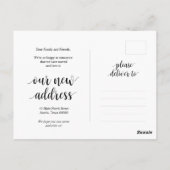 Moderne rustikale, wir haben uns bewegt, Adresse A Postkarte (Rückseite)