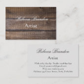 Moderne Rustikale Woodsignatur-Script-Visitenkarte Visitenkarte (Vorne/Hinten)