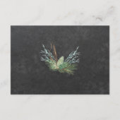 Moderne rustikale Zweigstelle Hochzeitsgast Detail Begleitkarte (Rückseite)