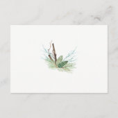 Moderne rustikale Zweigstelle Hochzeitsgast Detail Begleitkarte (Rückseite)