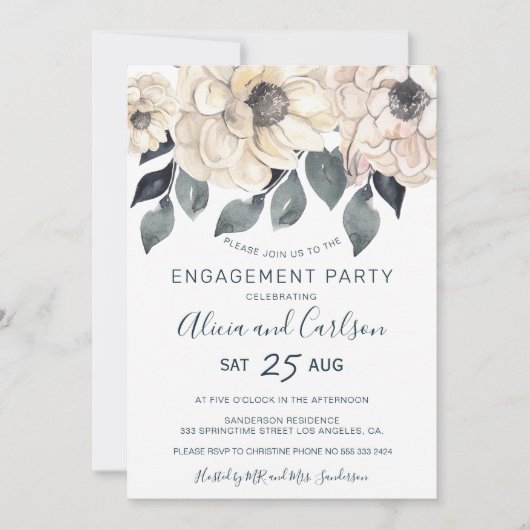 Moderne Rustikalkalligraphie Einladung (Vorderseite)