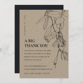 MODERNE RUSTIKKRAFTLINIE ZEICHNEND FLUSSWEITE DANKESKARTE (Vorne/Hinten)