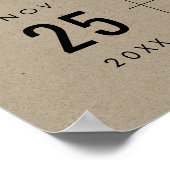 MODERNE RUSTISCHE KRAFT TYPOGRAPHY WEDD WILLKOMMEN POSTER (Ecke)