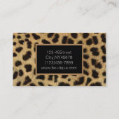 moderne Safari Mode Leopard Print Business Cards Visitenkarte (Rückseite)