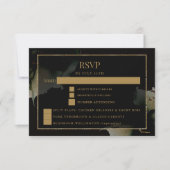 Moderne Sage Black Custom RSVP Karte (Vorderseite)