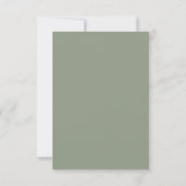 Moderne Sage Green die Nacht vor der Hochzeit Dankeskarte (Rückseite)