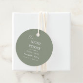 Moderne Sage Green die Nacht vor der Hochzeit Geschenkanhänger (Beispiel)