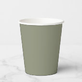 Moderne Sage Green Elegante Schriftartes Grad Part Pappbecher (Rückseite)