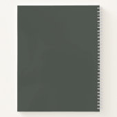 Moderne Sage Green Script Kochrezepte Küche Notizblock (Rückseite)