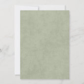 Moderne Sage Greenery Chic Braut-Lunch-Karte Save The Date (Rückseite)