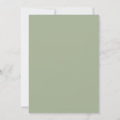 Moderne Sage Greenery Hochzeit Save The Date (Rückseite)
