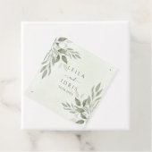 Moderne Sage-Greenery-Hochzeitsgeschenkanhänger Geschenkanhänger (Beispiel)