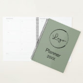 Moderne Sage-Grün-Minimalist-Logo Professionell Planer (Anzeige)