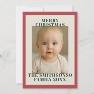 Moderne Sage rote Fotos Frohe Weihnachten