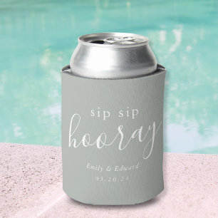 Moderne Sage Sip Sip Hooray Hochzeitsgeschenke Dosenkühler