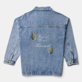 Moderne Saguaro Cactus Wedding Trauzeugin Jeansjacke