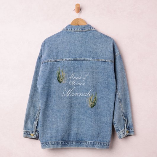 Moderne Saguaro Cactus Wedding Trauzeugin Jeansjacke (Hangar)