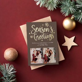 Moderne Saison Grüße Foto Fossilienmuseum Folien Feiertagskarte