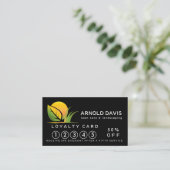 Moderne saisonale Rasenpflege und Landschaftsgesta Visitenkarte (Stehend Vorderseite)