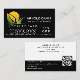 Moderne saisonale Rasenpflege und Landschaftsgesta Visitenkarte