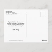 Moderne Saitenleuchten auf Holz Rustic Vielen Dank Postkarte (Rückseite)