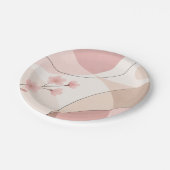 Moderne Sakura-Minimalist-Geometrie-Papierplatte Pappteller (Schrägansicht)