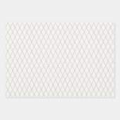 Moderne Salbei 3er-Pack Scallop Wave Diamant Geschenkpapier Set (Vorderseite 3)