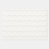 Moderne Salbei 3er-Pack Scallop Wave Diamant Geschenkpapier Set (Vorderseite)