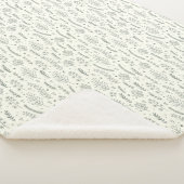 Moderne Salbei-Botanik-Muster Sherpadecke (3/4)