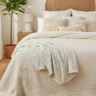 Moderne Salbei-Botanik-Muster Sherpadecke