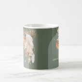 Moderne Salbei-Gras-Palmblätterpampas Kaffeetasse (Mittel)